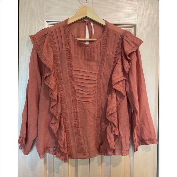 Free People Jasmine Ruffle Blouse NWT - Picture 4 of 11